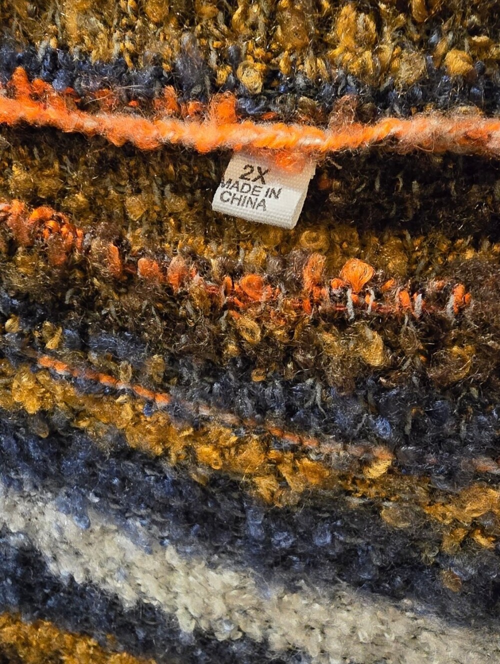 Modern Retro Multi-Color Striped Textured Knit Sweater - Picture 2 of 6